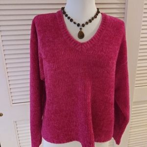 Moda International Hot Pink Chenille Sweater